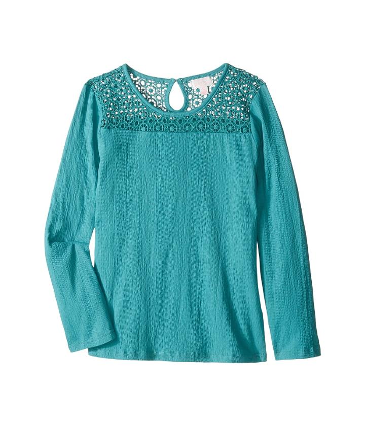 Pumpkin Patch Kids - Crinkle Yoke Lace Top