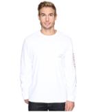 Vineyard Vines - Long Sleeve White Cap Two-tone Vintage Whale Pocket T-shirt