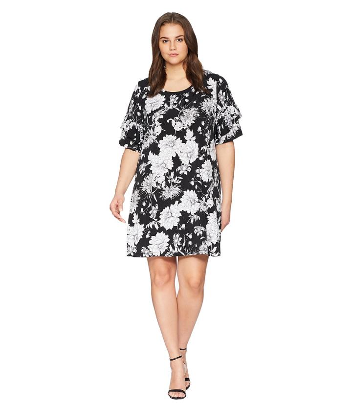 Karen Kane Plus - Plus Size Ruffle Sleeve Dress