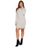 Tribal - Long Sleeve Hooded Knee Length Dress