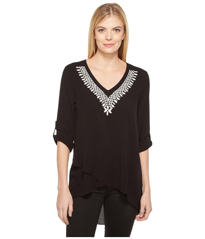 Karen Kane - Embroidered Crossover Top