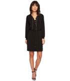 Michael Michael Kors - Chain Lace-up Long Sleeve Dress