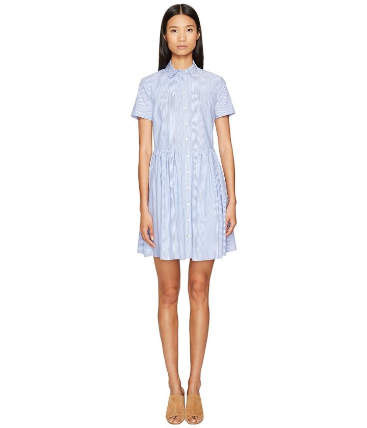 Kate Spade New York - Broome Street Stripe Poplin Swing Shirtdress