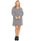 Michael Michael Kors - Plus Size Plaid Jacquard Fit And Flare Dress