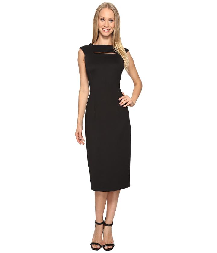 Calvin Klein - Cap Sleeve Midi Dress With Cut Out Cd7m1x2x