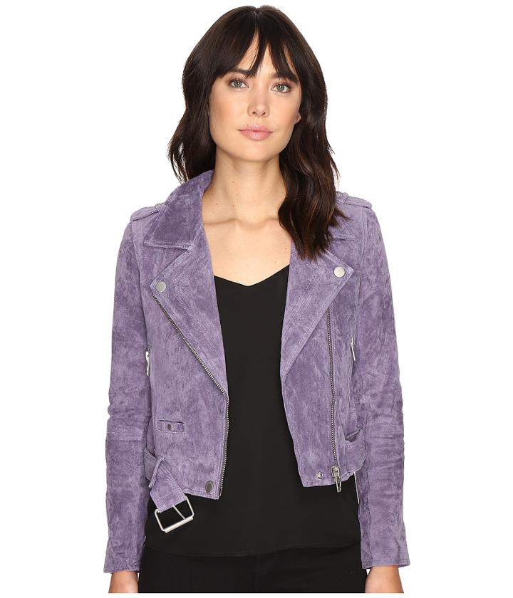 Blank Nyc - Real Suede Moto Jacket In Purple Haze