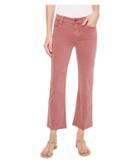 Liverpool - Hannah Crop Flare In Slub Stretch Twill In Roan Rouge