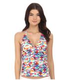 Nautica - Nautica Flags Rem Soft Cup Halter Tankini Na26146