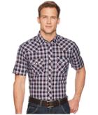 Wrangler - Retro Short Sleeve Two-pocket Snap Plaid