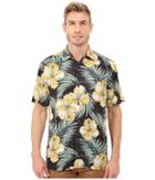 Tommy Bahama - Printed Plaid Hibiscus Camp Shirt