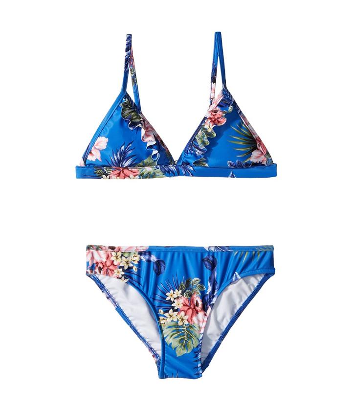 Seafolly Kids - Retro Tropic Ruffle Trikini Set