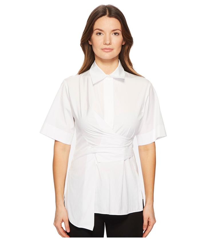 Sportmax - Fauno Wrap Front Button Up Short Sleeve Top