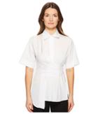 Sportmax - Fauno Wrap Front Button Up Short Sleeve Top