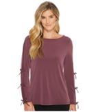 Ivanka Trump - Matte Jersey Long Sleeve Lace-up Sleeve Shirt