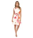 Calvin Klein - Sleeveless Chiffon Fit Flare Dress Cd6hx4n1