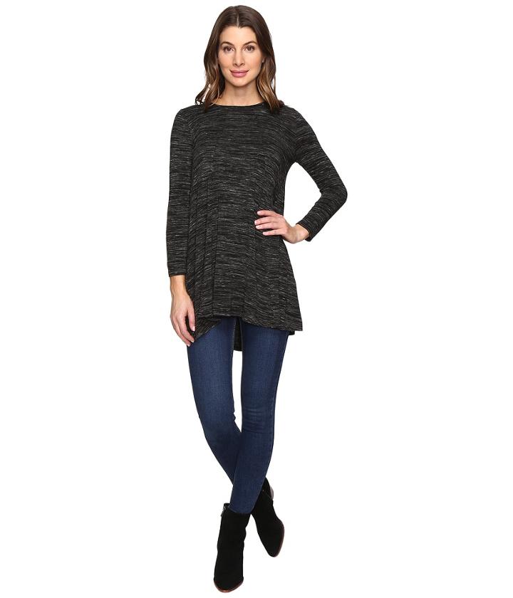 Mod-o-doc - Space Dye Rayon Spandex Jersey Keyhole Back Tunic