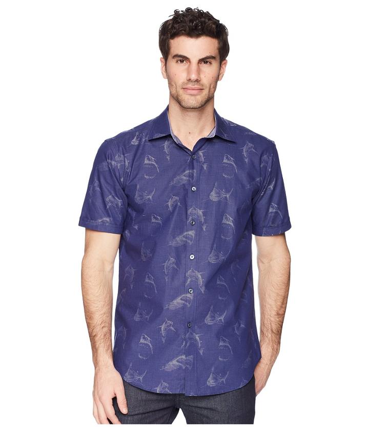 Bugatchi - Shaped Fit Shark Woven Shirt