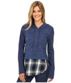 Mod-o-doc - Heavenly Jersey Pullover Hoodie W/ Contrast Flannel Hem