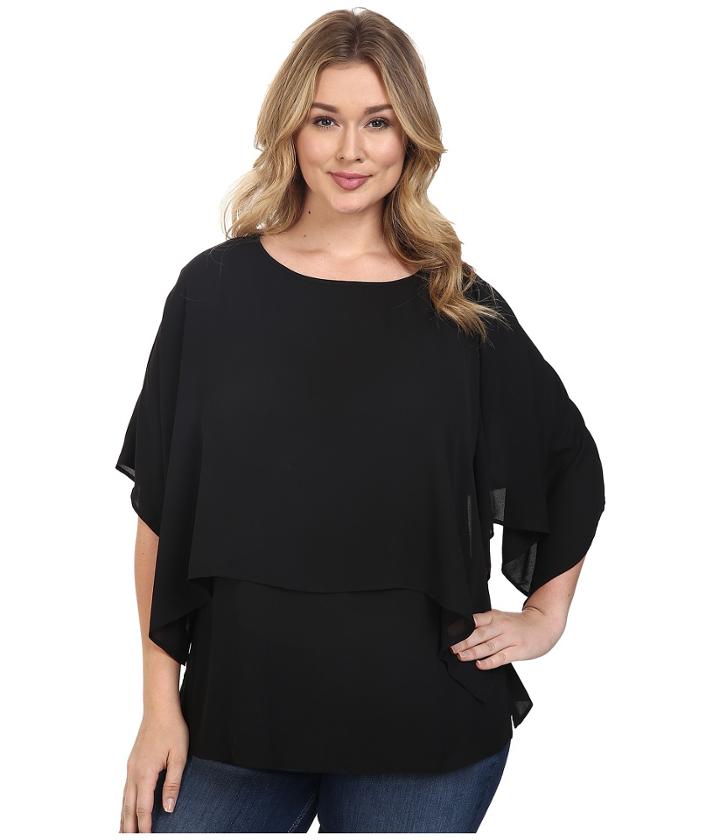 Karen Kane Plus - Plus Size Double Layer Top