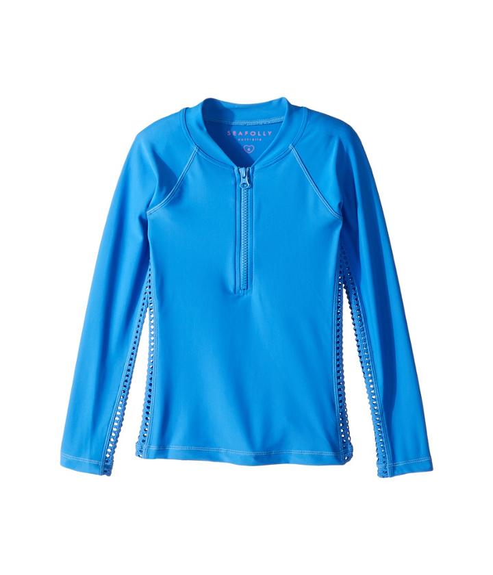 Seafolly Kids - Sapphire Coast Long Sleeve Zip Rashie