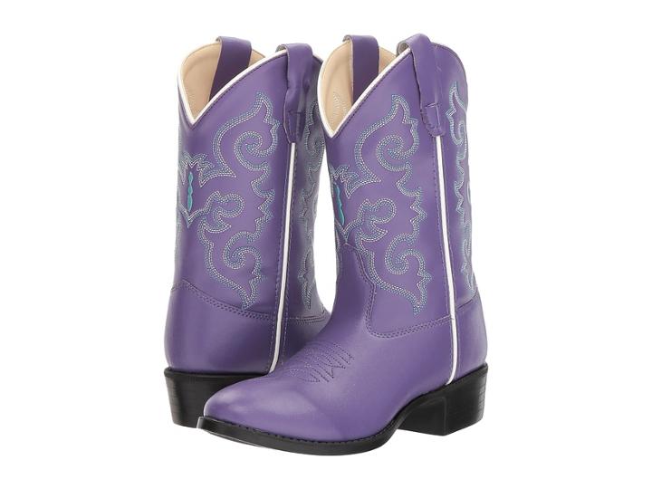 Old West Kids Boots - Pearlized Purple
