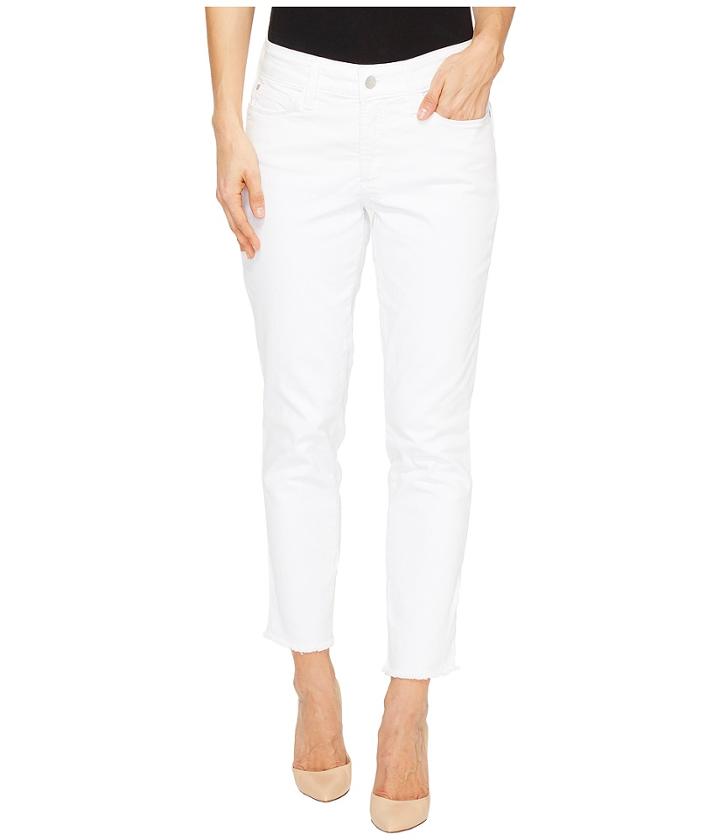 Nydj - Alina Ankle W/ Fray Hem In Optic White