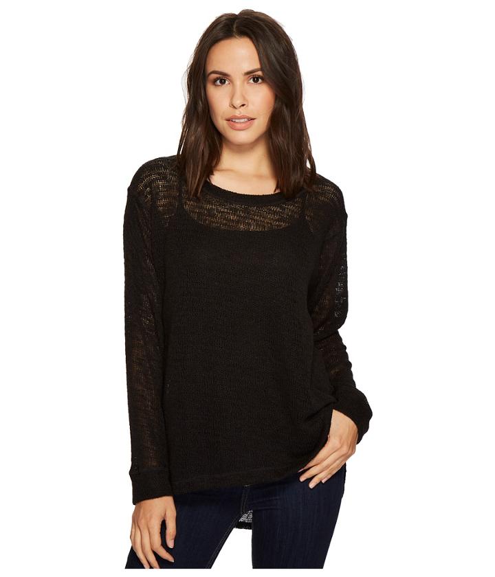 Nally &amp; Millie - Light Sweater Cuff Sleeve Hi-lo Tunic