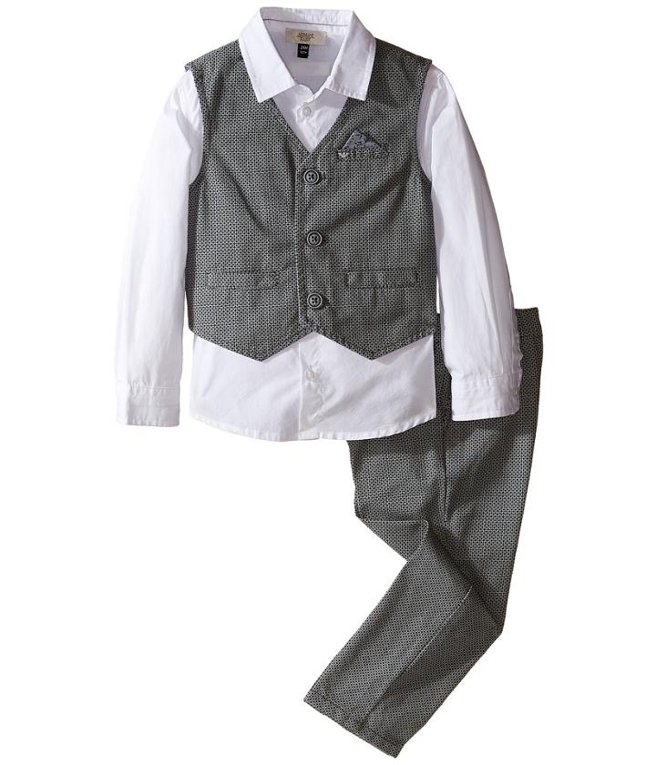 Armani Junior - Three-piece Shirt, Pants, And Vest Set