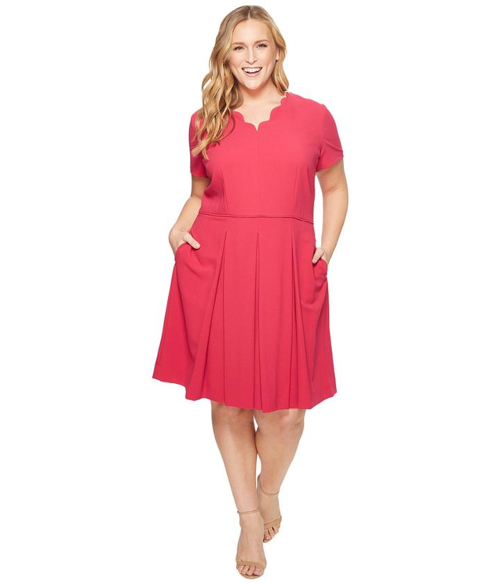 Tahari By Asl - Plus Size Floral Hem Midi Dress