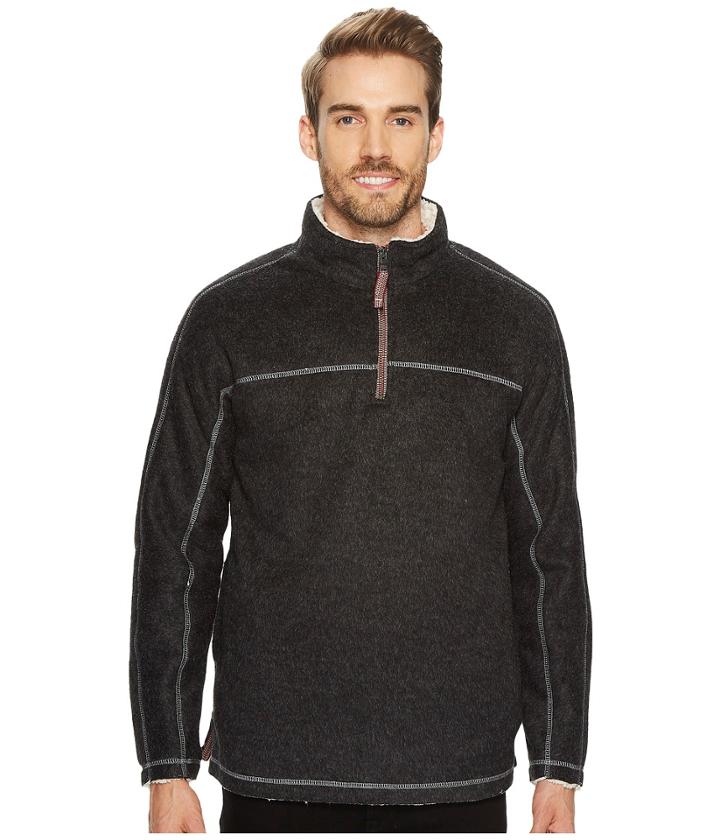 True Grit - Melange And Sherpa 1/4 Zip Pullover