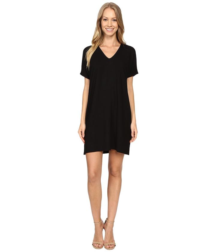 Lilla P - Stretch Jersey Short Sleeve V-neck Dress