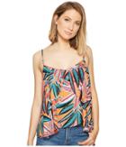 Jack By Bb Dakota - Ida Jungle Sunrise Printed Rayon Crepe Double Layer Top