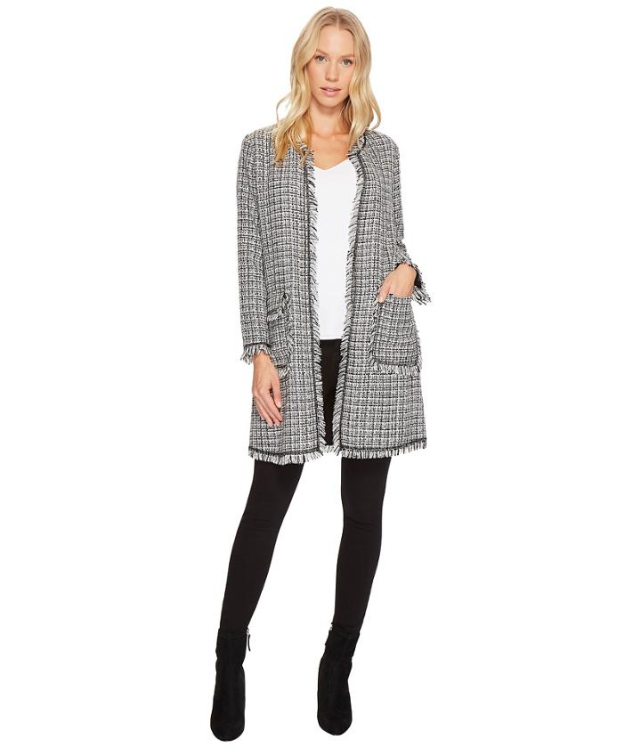 Cece - Heather Tweed Frayed Edge Soft Jacket
