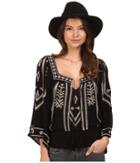 Free People - Don T Back Down Embroidered Top