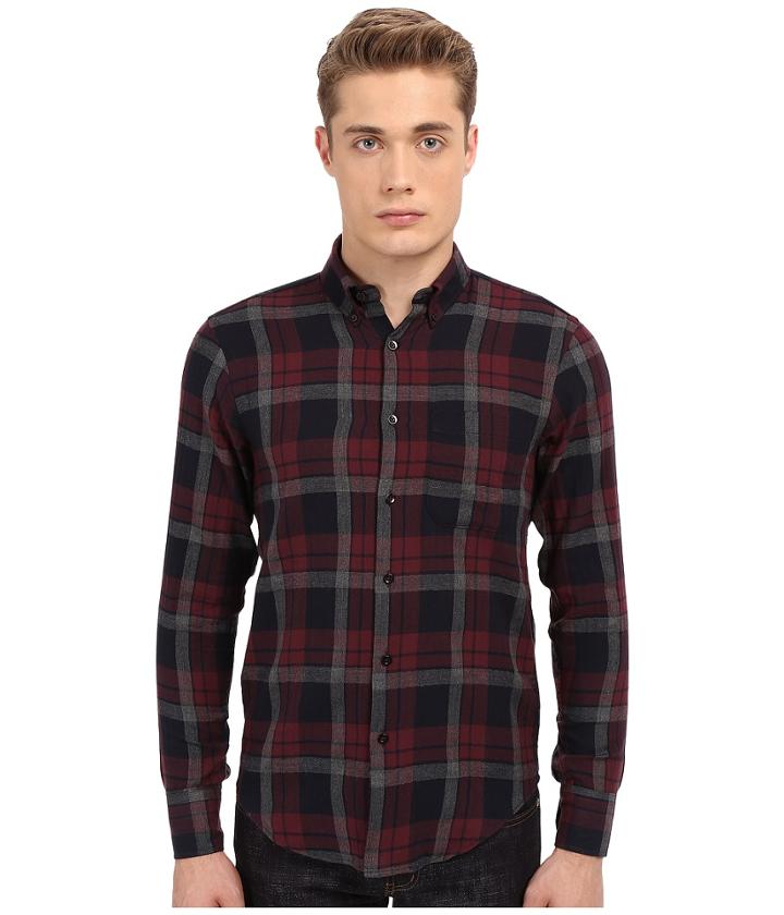 Naked &amp; Famous - Regular Herringbone Soft Check Shirt