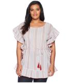 B Collection By Bobeau - Plus Size Anara Striped Blouse