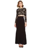Aidan Mattox - Lace And Crepe Gown