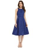 Maggy London - Jacquard Satin Rose Fit And Flare