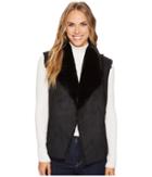 Tribal - Faux Fur Vest W/ Shawl Collar Back