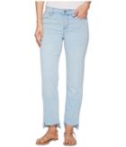 Liverpool - Jayden Crop Straight High-low Released Hem In Crosshatch Stretch Denim In Brenton