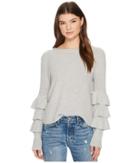 1.state - Long Sleeve Tiered Ruffle Sleeve Sweater