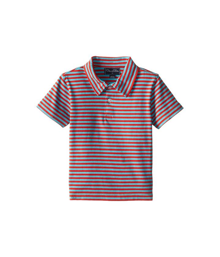 Oscar De La Renta - Double Stripe Pique Polo