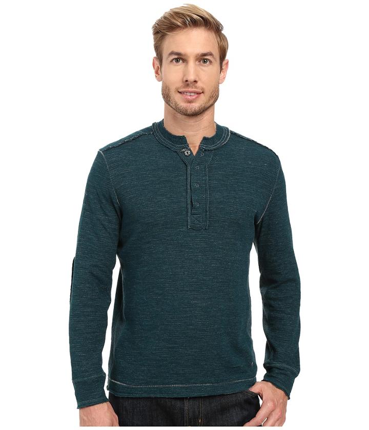 True Grit - Double Weave Long Sleeve Snap Henley