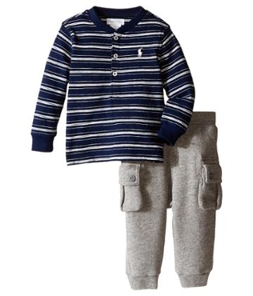 Ralph Lauren Baby - Cotton Henley Fleece Set