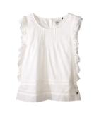 Ikks - Pintuck Blouse With Ruffles Down Side Embroidered Trim