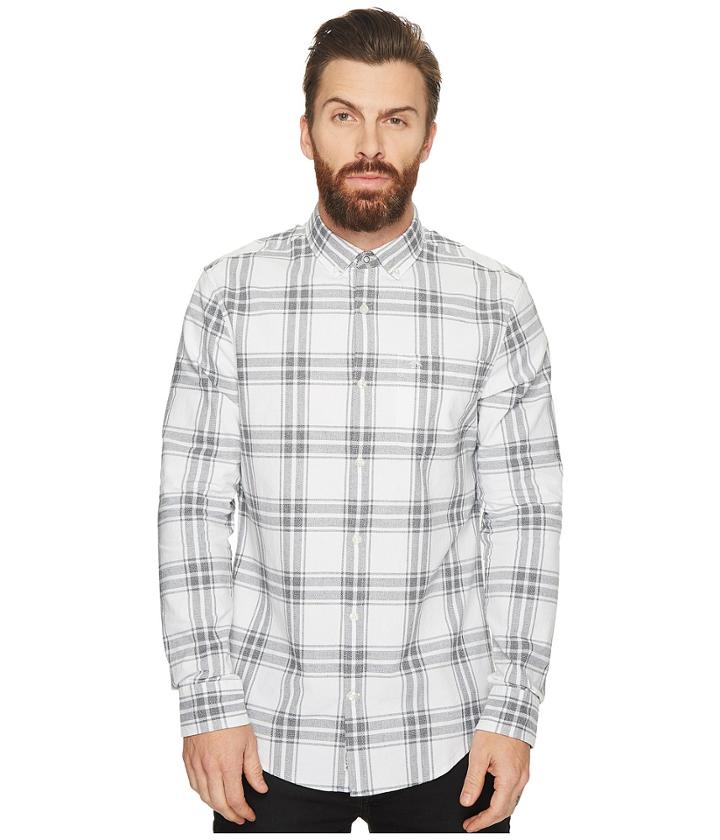 Original Penguin - Long Sleeve Jaspe Plaid Oxford Shirt