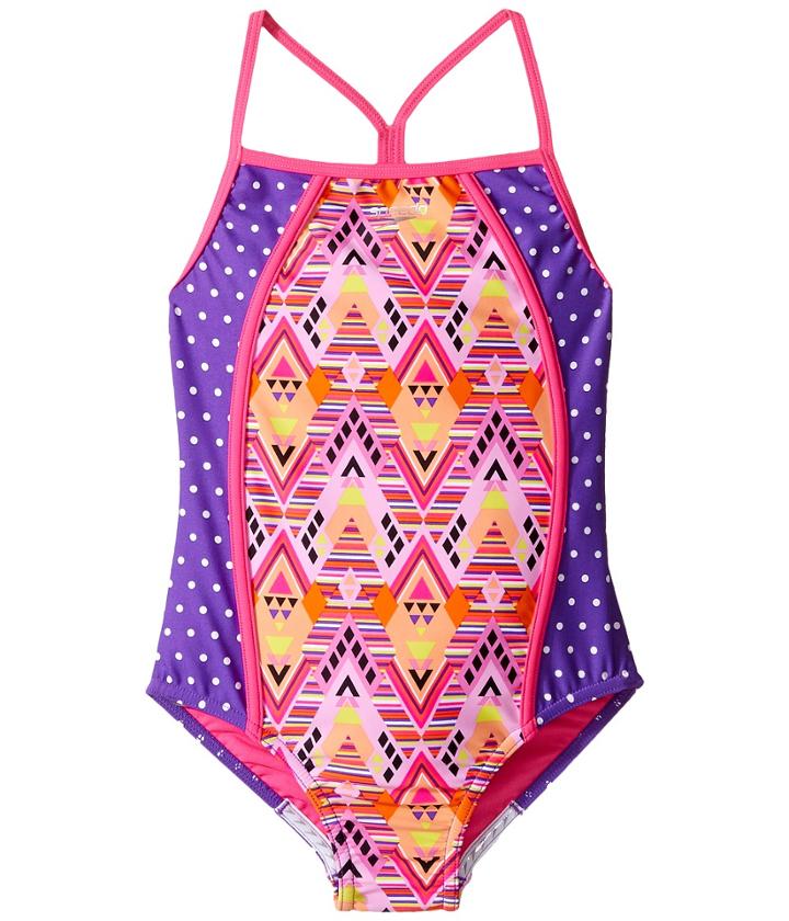 Speedo Kids - Diamond Geo Splice One-piece Swimsuit