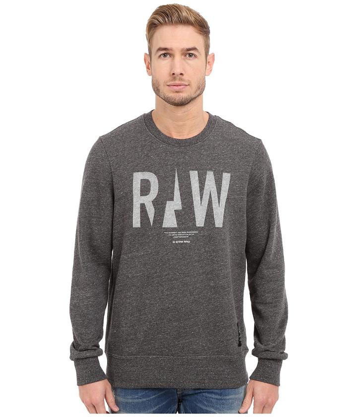 G-star - Rightrege Crew Neck Sweatshirt In Premium Sherland Sweat