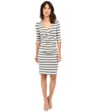 Nicole Miller - Beky Short Sleeve Stripe Soft Jersey Dress