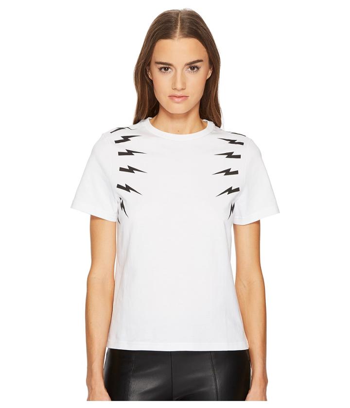Neil Barrett - Fair Isle Thunderbolt Short Sleeve T-shirt